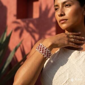 Mexican hand made bracelet  one of a kind  s-med -lg size 6 x 1.5 IN